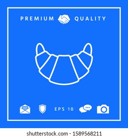 Croissant line icon. Graphic elements for your design
