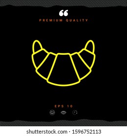 Croissant line icon. Graphic elements for your design
