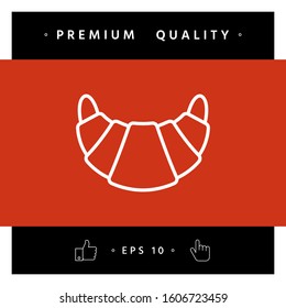 Croissant line icon. Graphic elements for your design