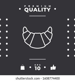 Croissant line icon. Graphic elements for your design