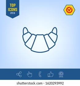 Croissant line icon. Graphic elements for your design