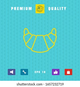 Croissant line icon. Graphic elements for your design