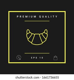 Croissant line icon. Graphic elements for your design