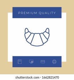 Croissant line icon. Graphic elements for your design