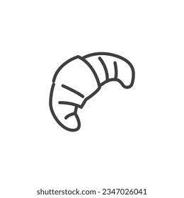 Croissant line icon. linear style sign for mobile concept and web design. Fresh Croissant outline vector icon. Bakery symbol, logo illustration. Vector graphics