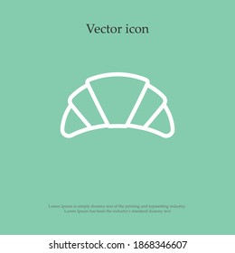 croissant line icon, outline vector illustration.