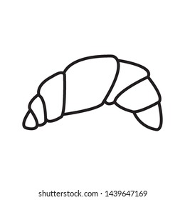 Croissant line icon. Pastry vector illustration isolated on white. Sweets outline style design, designed for web and app.