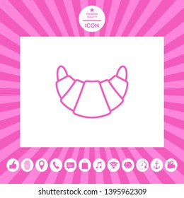 Croissant line icon. Signs and symbols for your design