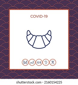 Croissant line icon. Signs and symbols for your design