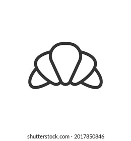 Croissant line icon in trendy style. Stroke vector pictogram isolated on a white background. Croissant premium outline icons.