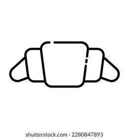 Croissant line icon. vector illustration.