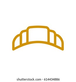 Croissant line icon. wheat  Sign for production of bread and bakery
