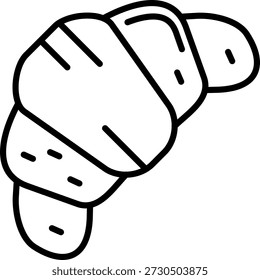 Croissant Linie Vektor Icon Design