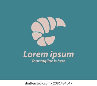 Croissant logo template, Suitable for bakery
