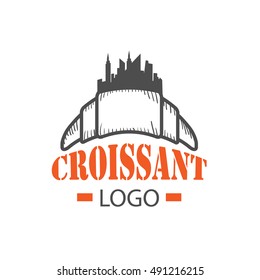Croissant logo vector illustration