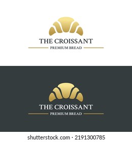 Croissant Logo Vector Illustration Premium Design For Bakery Icon. Simple design of croissant logo for various needs, such as: logo of a croissant restaurant, bakery, or bakery product.