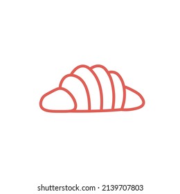 croissant logotype panadería logo croissant icono para el diseño web o la empresa aislada ilustración vectorial Eps
