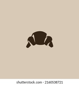 Croissant minimalist logo or bakery emblem. For bakery or food market. Vector illustration