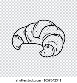 Croissant on a transparent background