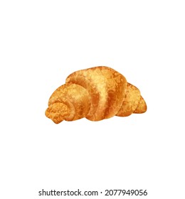 croissant on white background. Vector Illustration.