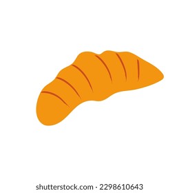 croissant de fondo blanco. Vector