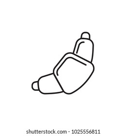 Croissant outline icon