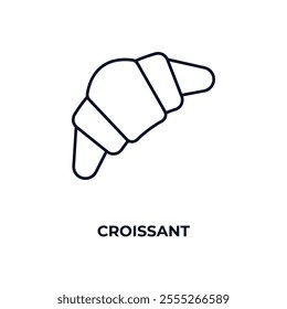 croissant  outline icon. Linear vector from food concept. Thin line croissant  icon isolated on white background