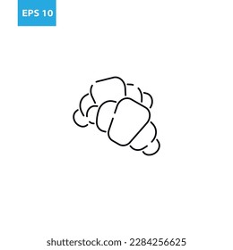 Croissant outline icon Vector illustration