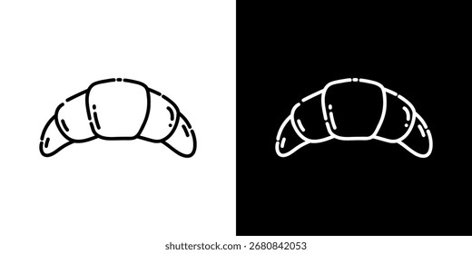 Vector de icono de pastel de croissant