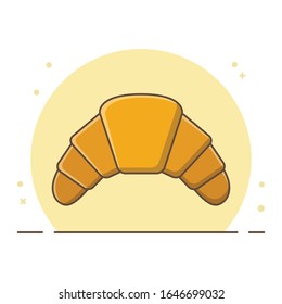 Croissant Pastry Icon Vector Design