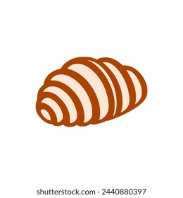 croissant pastry snack food cake logo vector illustration template design