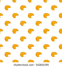 Croissant pattern. Cartoon illustration of croissant vector pattern for web