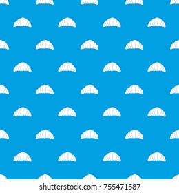 Croissant pattern repeat seamless in blue color for any design. Vector geometric illustration