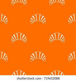 Croissant pattern repeat seamless in orange color for any design. Vector geometric illustration