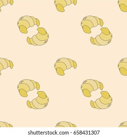 croissant pattern seamless pattern vector illustration