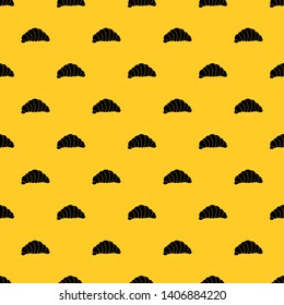Croissant pattern seamless vector repeat geometric yellow for any design