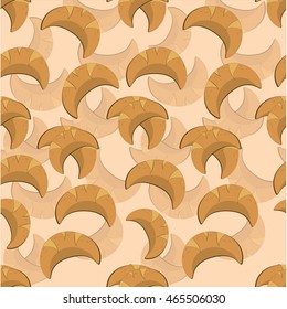 croissant pattern, vector food ingredients. can be used for wallpaper, cover fills, web page background, surface textures.
