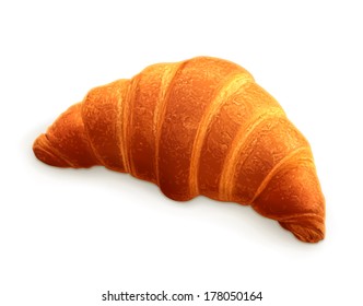 Croissant, Photo Realistic Vector Illustration