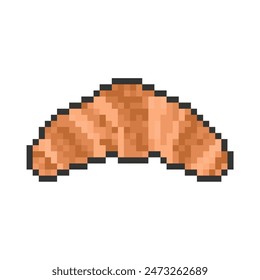 croissant pixel art for dynamic digital projects and designs.