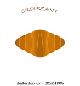 Croissant. Ruddy French Croissant. Vector illustration 