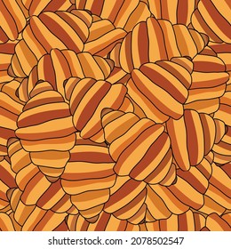 Croissant Seamless Background. Vector Illustration