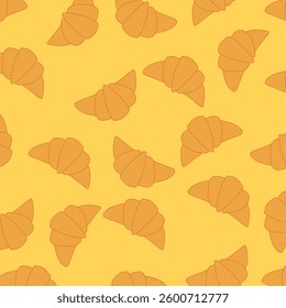 Croissant Seamless Pattern. Bread pattern background. bread seamless pattern background. croissant pattern background. 