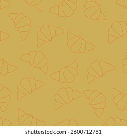 Croissant Seamless Pattern. Bread pattern background. bread seamless pattern background. croissant pattern background. 