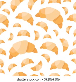 croissant seamless pattern. vector illustration