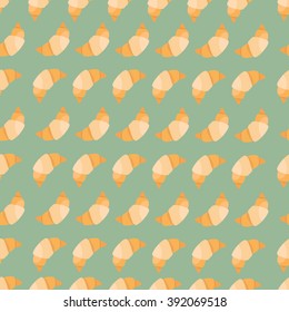 croissant seamless pattern. vector illustration