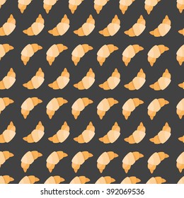 croissant seamless pattern. vector illustration
