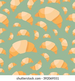 croissant seamless pattern. vector illustration