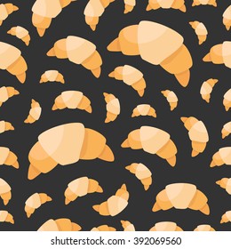 croissant seamless pattern. vector illustration