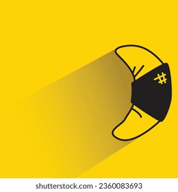 croissant con sombra sobre fondo amarillo