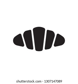 Croissant silhouette icon, vector illustration for graphic design.
